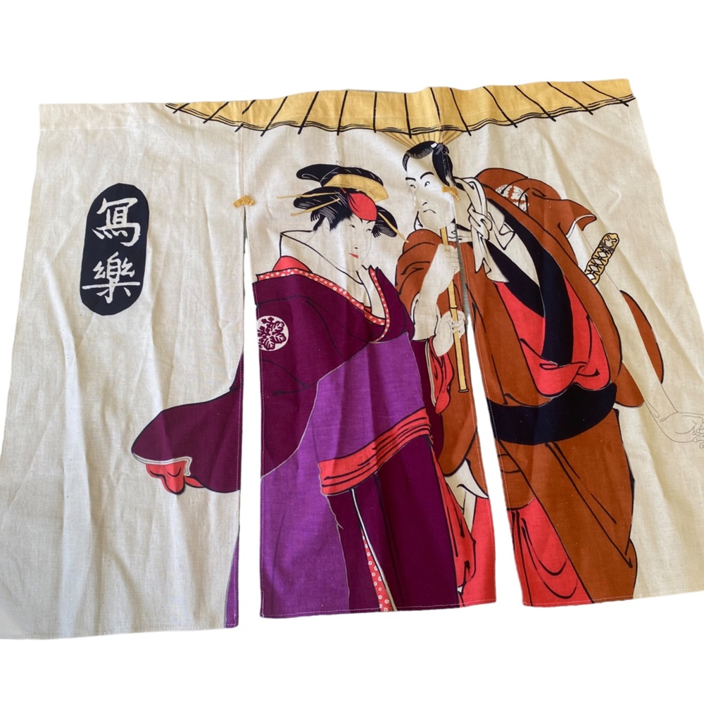 Japanese curtain for doorway